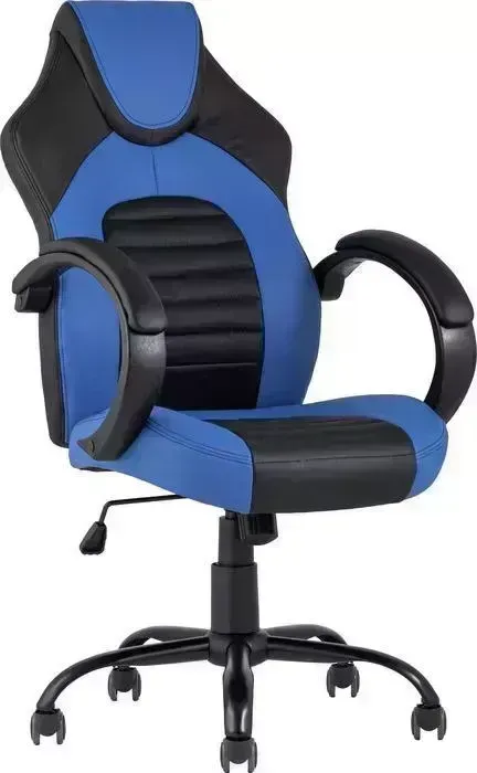 Кресло офисное TopChairs спортивное Racer Midi черно-синее