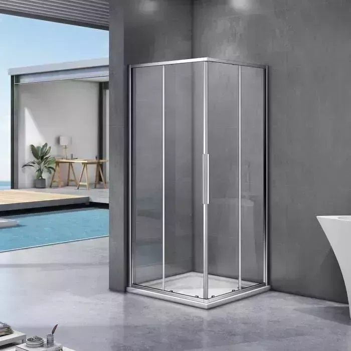 Душевой уголок Good Door Idea CR 100x100 с поддоном, прозрачный, хром