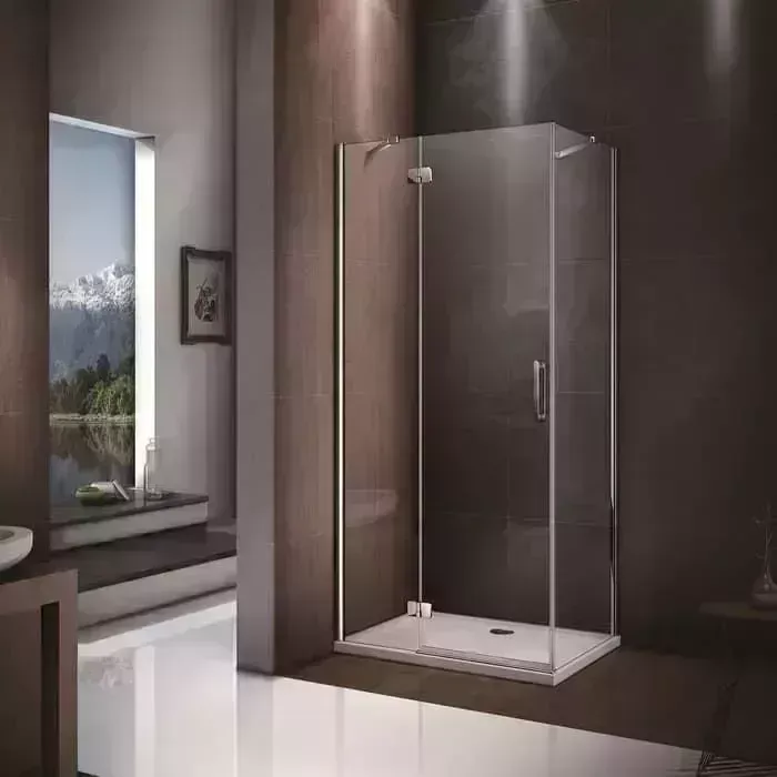 Душевой уголок Good Door Saturn WTW+SP 120x90 левый, с поддоном, прозрачный, хром