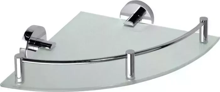 Полка Sapho X-Round угловая стеклянная, хром (XR605)