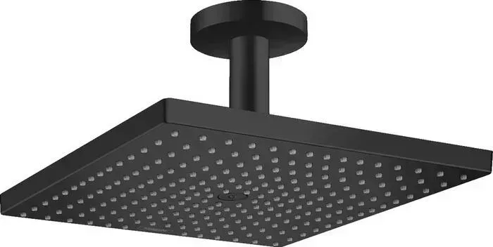 Верхний душ Hansgrohe с кронштейном Raindance E 300 потолочный, черный матовый (26250670)