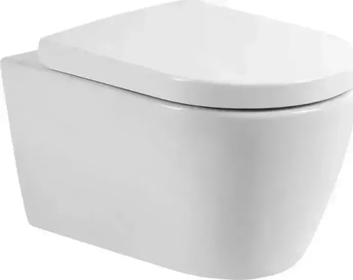 Унитаз подвесной BELBANGO Marino безободковый, сиденье микролифт (BB105CHR, BB865SC)