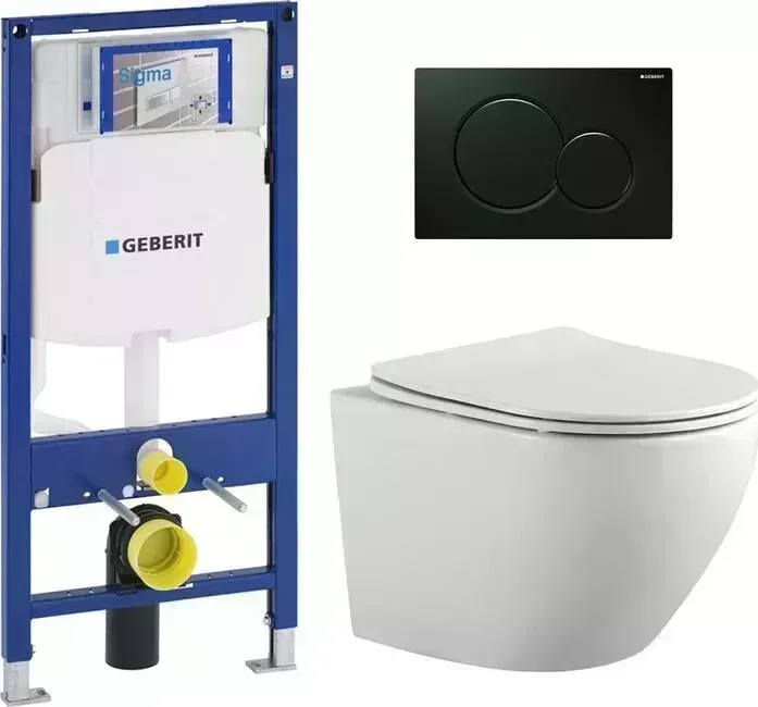 Комплект унитаза с инсталляцией AQUANET Cetus 2.0 W с и сиденьем микролифт (243541, 111.300.00.5, 115.770.DW.5)