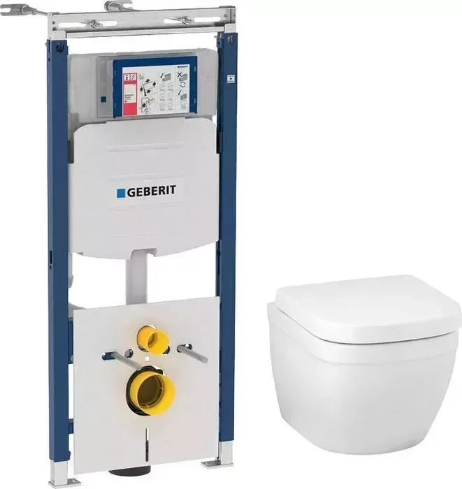 Комплект унитаза с инсталляцией Grohe Euro Ceramic с Geberit сиденье микролифт (39206000, 111.362.00.5, 39330001)