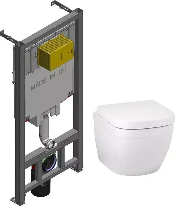 Комплект унитаза с инсталляцией Grohe Euro Ceramic с сиденье микролифт (39206000, E29025-NF, 39330001)