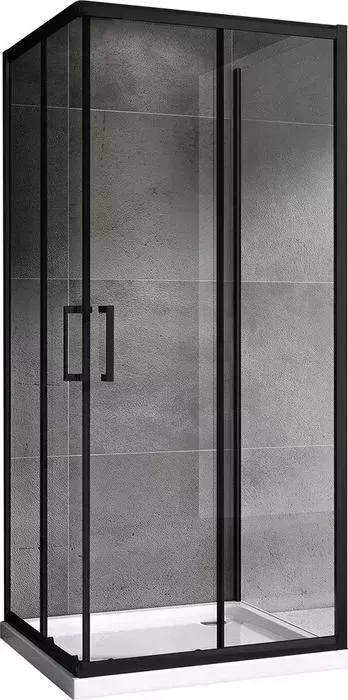 Душевой уголок Abber Schwarzer Diamant 90х90 прозрачный, черный (AG02090B-S90B)