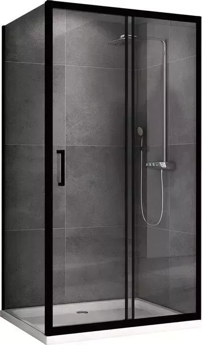 Душевой уголок Abber Schwarzer Diamant 130х90 прозрачный, черный (AG30130B-S90B)