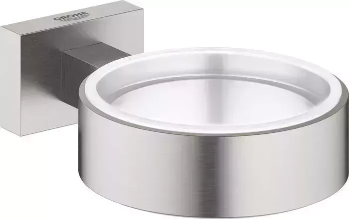 Держатель в ванную Grohe Essentials Cube для стакана, мыльницы или дозатора, суперсталь (40508DC1)