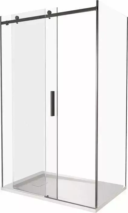 Душевой уголок Good Door Galaxy WTW+SP 160x70 с поддоном, прозрачный, черный