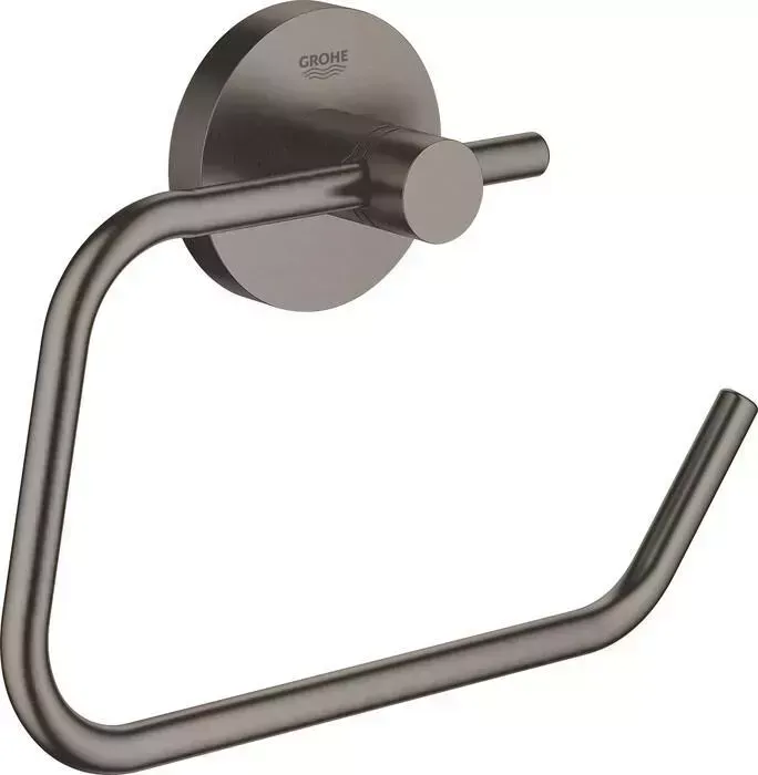 Держатель туалетной бумаги Grohe Essentials без крышки, темный графит матовый (40689AL1)