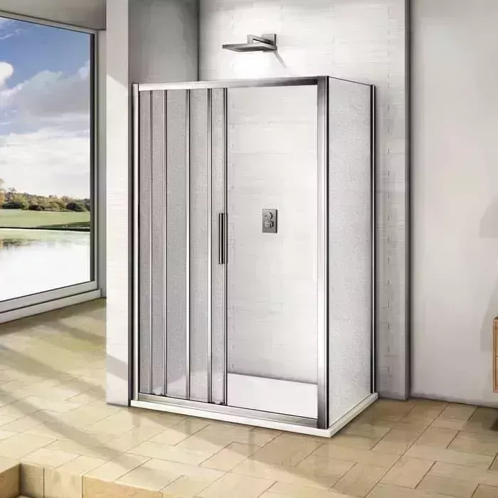 Душевой уголок Good Door Orion WTW+SP 110х80 с поддоном, матовый Grape, хром