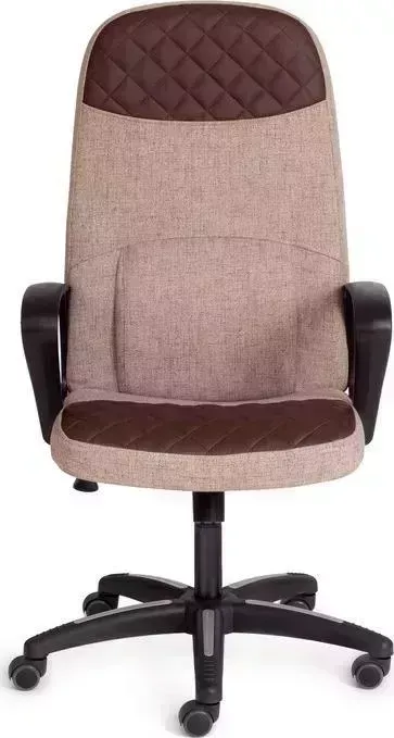 Кресло офисное TetChair Advance ткань/кож/зам светло-коричневый/коричневый, фостер 03/36-36