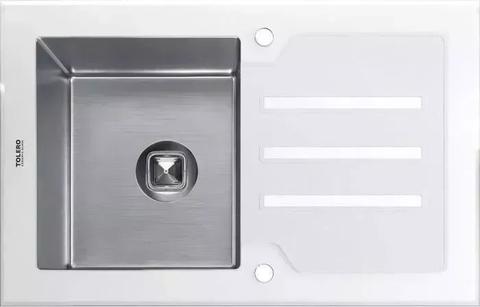 Мойка кухонная TOLERO Ceramic Glass TG-780 белый (129610)