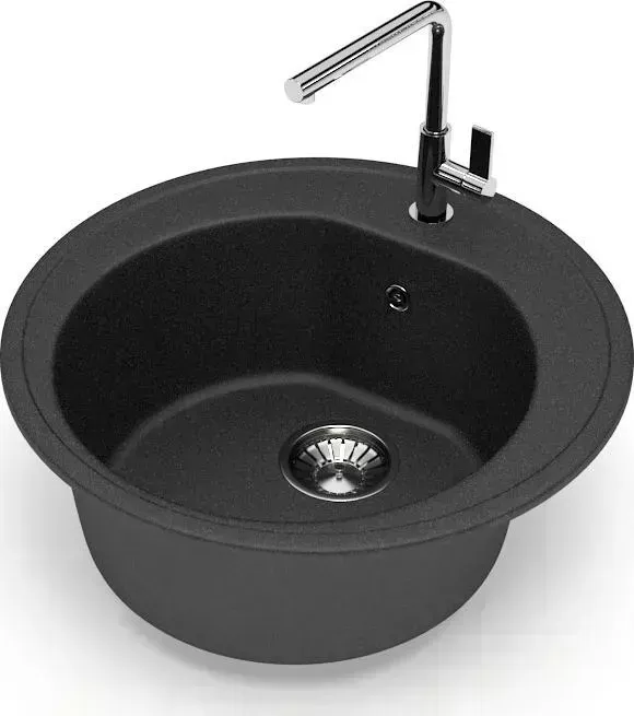Мойка кухонная Glanz J-003-32 антрацит, матовая