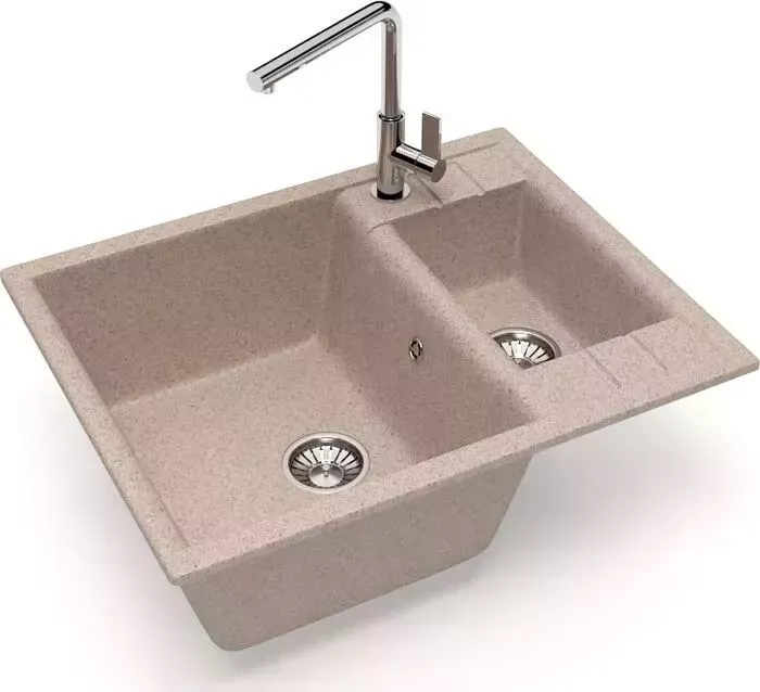 Мойка кухонная Glanz J-190-34 песочная, матовая