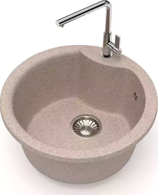 Мойка кухонная Glanz J-002-34 песочная, матовая