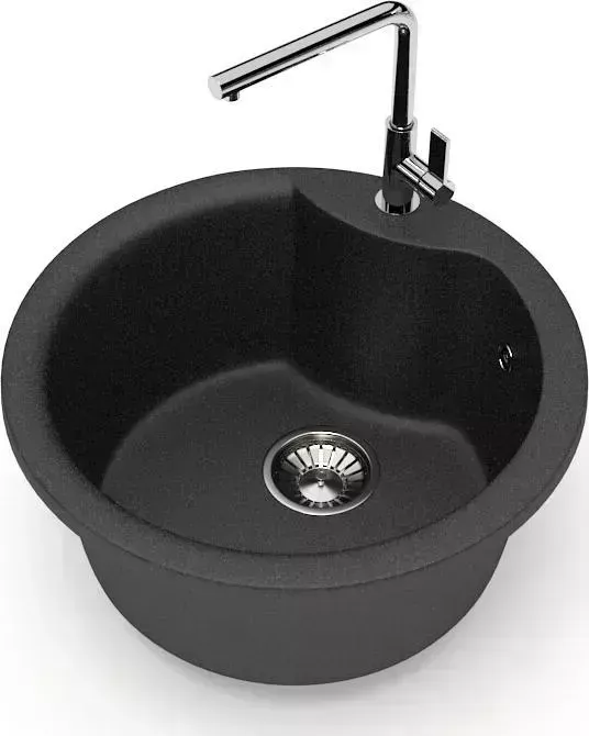 Мойка кухонная Glanz J-002-32 антрацит, матовая