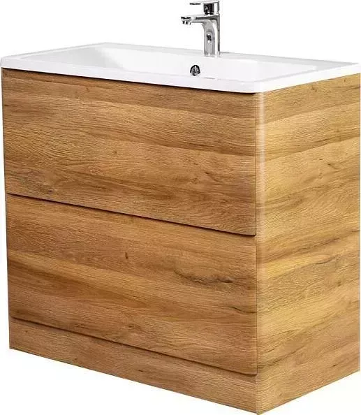 Тумба под раковину BELBANGO Albano 80 rovere rustico напольная (ALBANO-800-2C-PIA-RR)