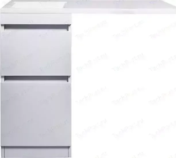 Тумба под раковину Style line Даллас Люкс 38 (100) напольная, стиральную машину, белая эмаль (2000949236995)