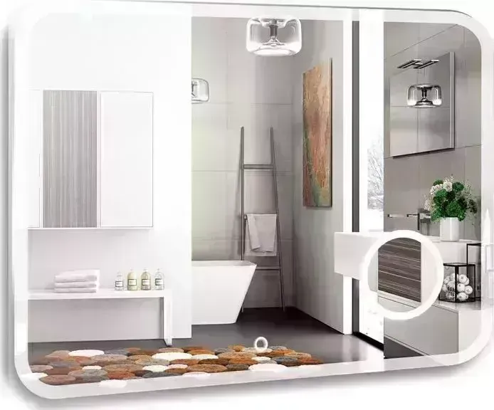 Зеркало Mixline Эльза 80х55 сенсор, подсветка, с увеличением (4630104801423)