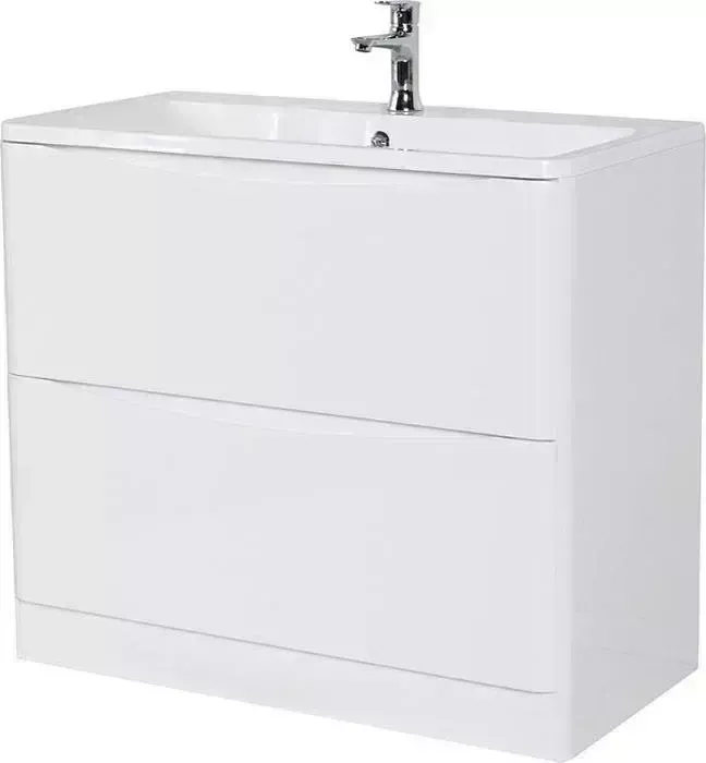 Тумба под раковину BELBANGO Acqua 100 bianco lucido напольная (ACQUA-1000-2C-PIA-BL)