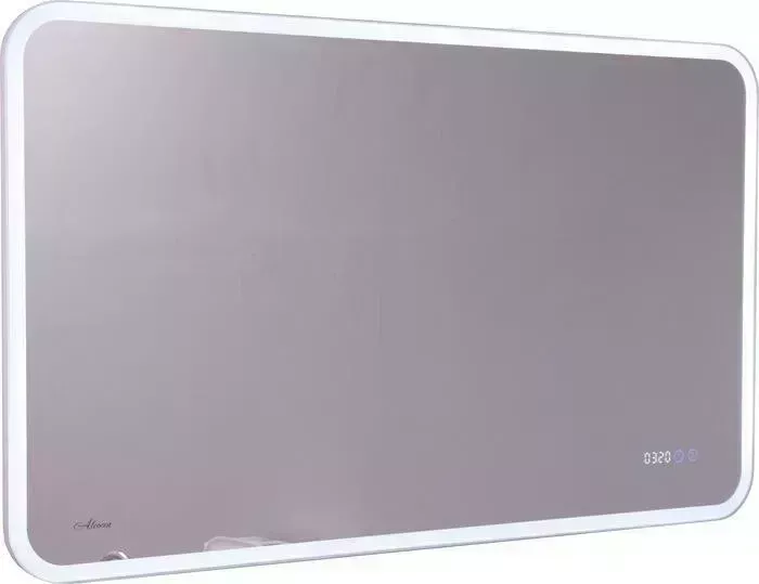 Зеркало Alcora Viana Led 120x70 с анитазпотеванием, часы (ЗЛП210 Super Pack)