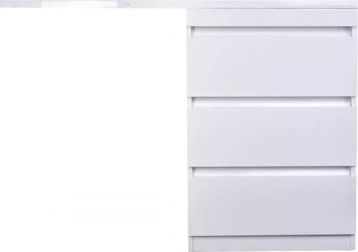 Тумба с раковиной Style line с Даллас Люкс 38 (100L) три ящика, напольная, белая (2000949234311, 2000949102184)