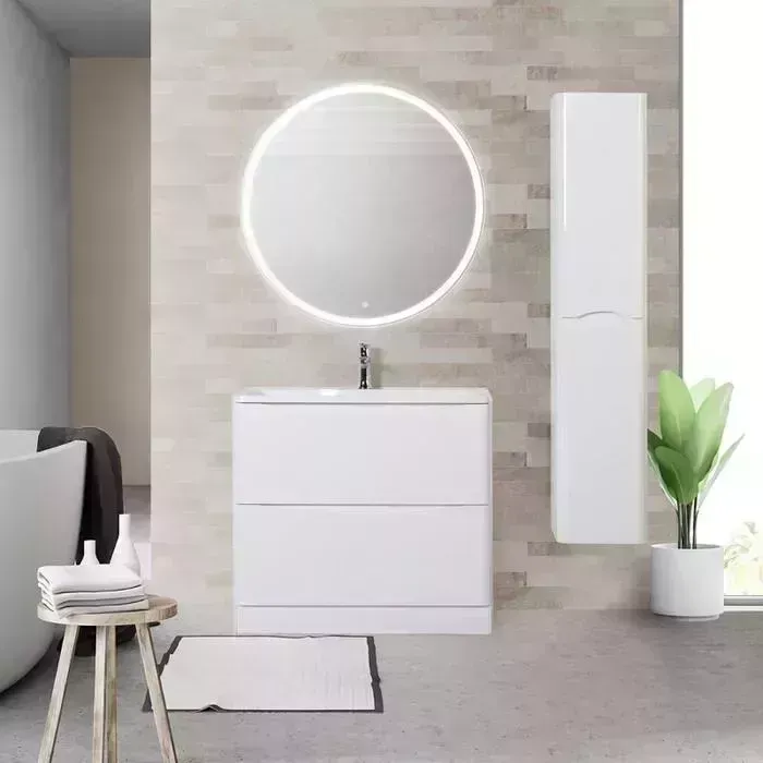 Мебель для ванной BELBANGO Acqua 80 bianco lucido напольная