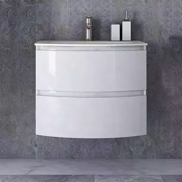 Тумба с раковиной CEZARES с Vague 70 Bianco lucido (44220, 50158)