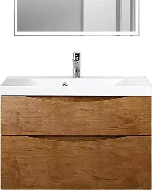 Тумба с раковиной BELBANGO с Marino-H60 90 PR rovere nature (MARINO-H60-900-2C-SO-RN-P, BB900/450-LV-MR-PR)