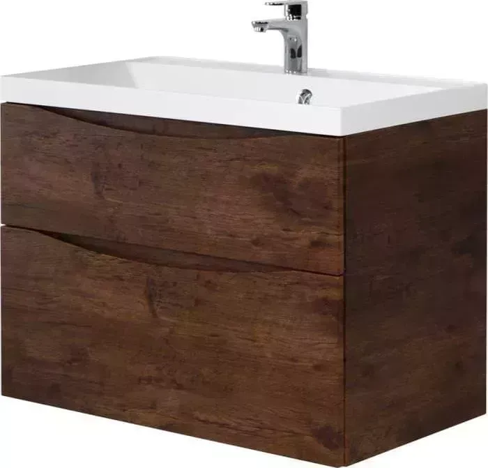 Тумба с раковиной BELBANGO с Marino-H60 90 AST rovere moro (MARINO-H60-900-2C-SO-RW-P, BB900/450-LV-MR-AST)