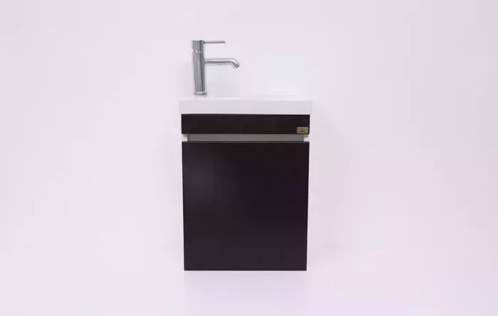 Тумба с раковиной Alcora с Compact 39х21 венге/белый (31112 + S-UM-COM40/1-w)