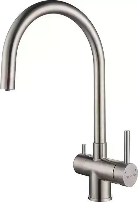 Смеситель для кухни Paulmark Heller под фильтр, брашированная сталь (He213218-SS)
