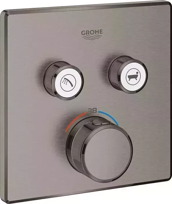 Термостат для ванны Grohe SmartControl встраиваемый, механизма 35600, темный графит (29124AL0)
