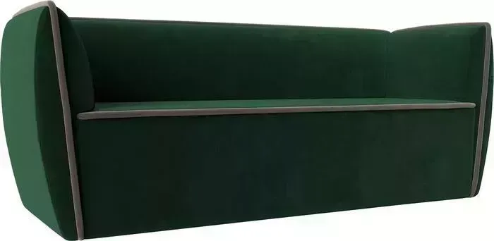 Диван Лига Диванов Бергамо 3-х местный велюр зеленый\коричневый (112089)