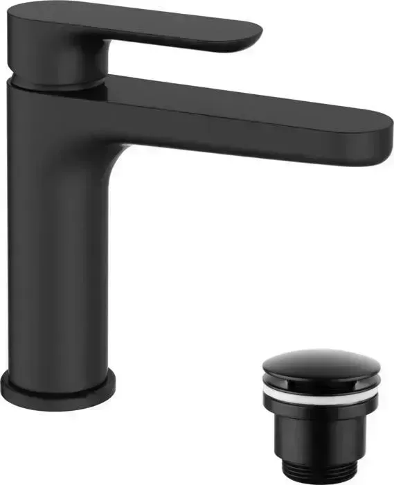 Смеситель для раковины Agger Gorgeous с донным клапаном, черный (A0202144, LM8500BL)