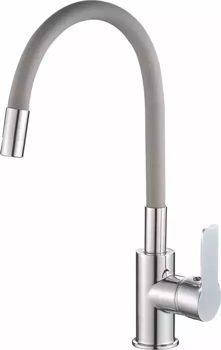 Смеситель для кухни Rush Siple с гибким изливом, хром/серый (SI7335-60Grey)