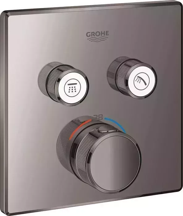 Термостат для ванны Grohe SmartControl встраиваемый, механизма 35600, темный графит (29124A00)