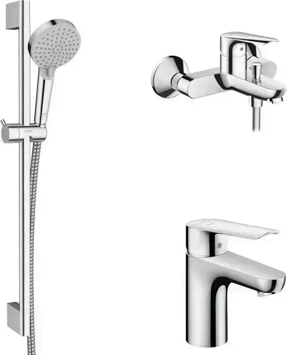 Комплект смесителей Hansgrohe Logis E с душевым гарнитуром (71403000, 71160000, 26275000)