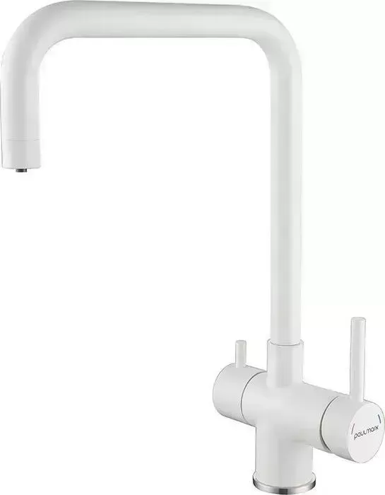 Смеситель для кухни Paulmark Wetter под фильтр, белый матовый (We213030-431)