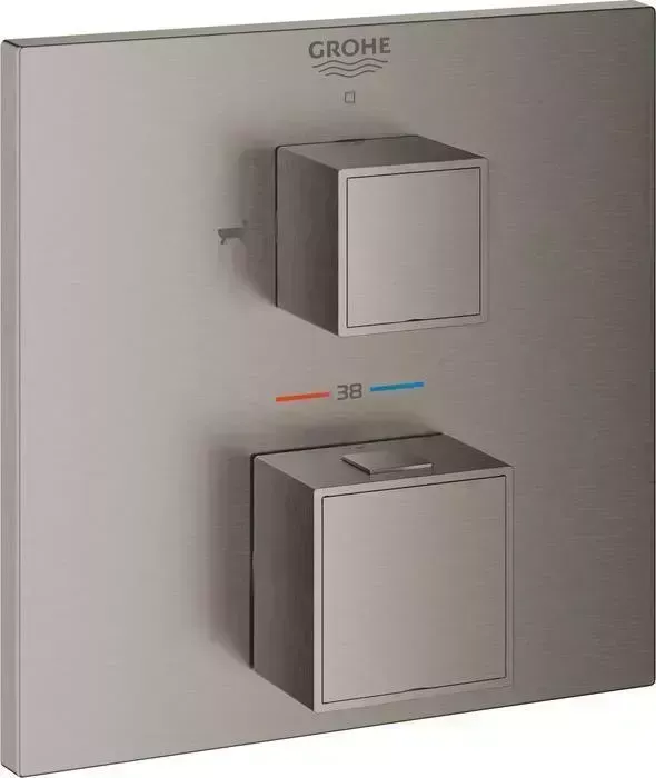 Термостат для ванны Grohe Grohtherm Cube накладная панель, 35600, темный графит (24155AL0)