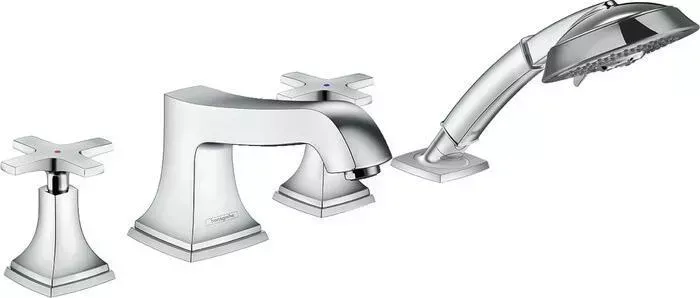 Смеситель на борт ванны Hansgrohe Metropol Classic для механизма 13444180, хром глянцевый (31449000)
