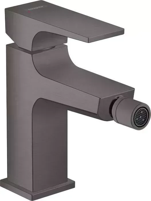Смеситель для биде Hansgrohe Metropol с донным клапаном Push-Open, шлифованный черный хром (32520340)