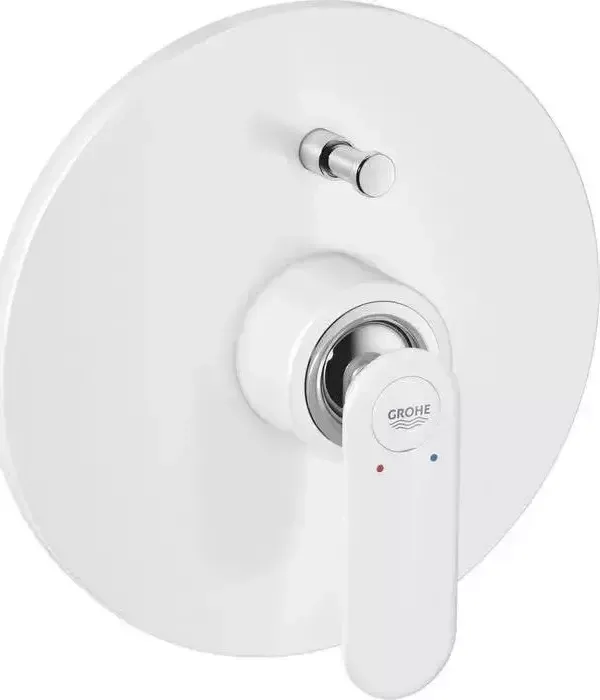 Смеситель для ванны Grohe Veris встраиваемый, механизма 35501, белая луна (19344LS0)