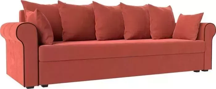Диван Лига Диванов Рейн микровельвет коралловый (112558)