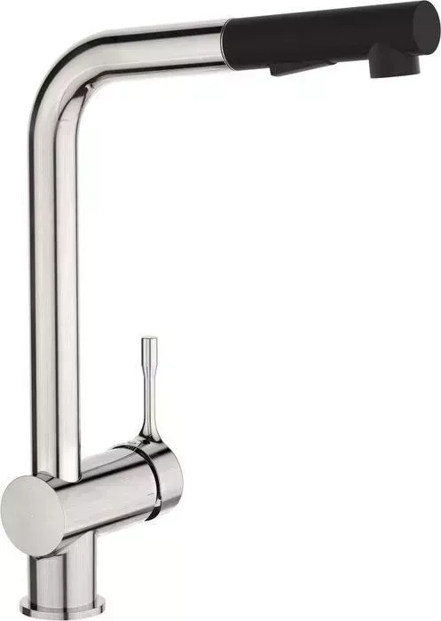 Смеситель для кухни Ideal Standard Ceralook с выдвижным изливом, хром/черный (BC178AA)