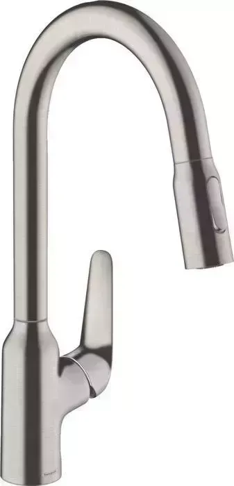 Смеситель для кухни Hansgrohe Focus с выдвижным изливом, нержавеющая сталь (71820800)
