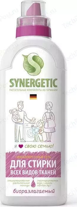 Гель Synergetic для стирки универсальный, 750 мл