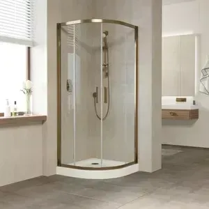 Душевой уголок Vegas Glass ZS-F 0080 05 01 профиль бронза, стекло прозрачное