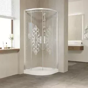 Душевой уголок Vegas Glass ZS-F 0090 01 01 профиль белый, стекло Felicita1